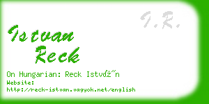 istvan reck business card